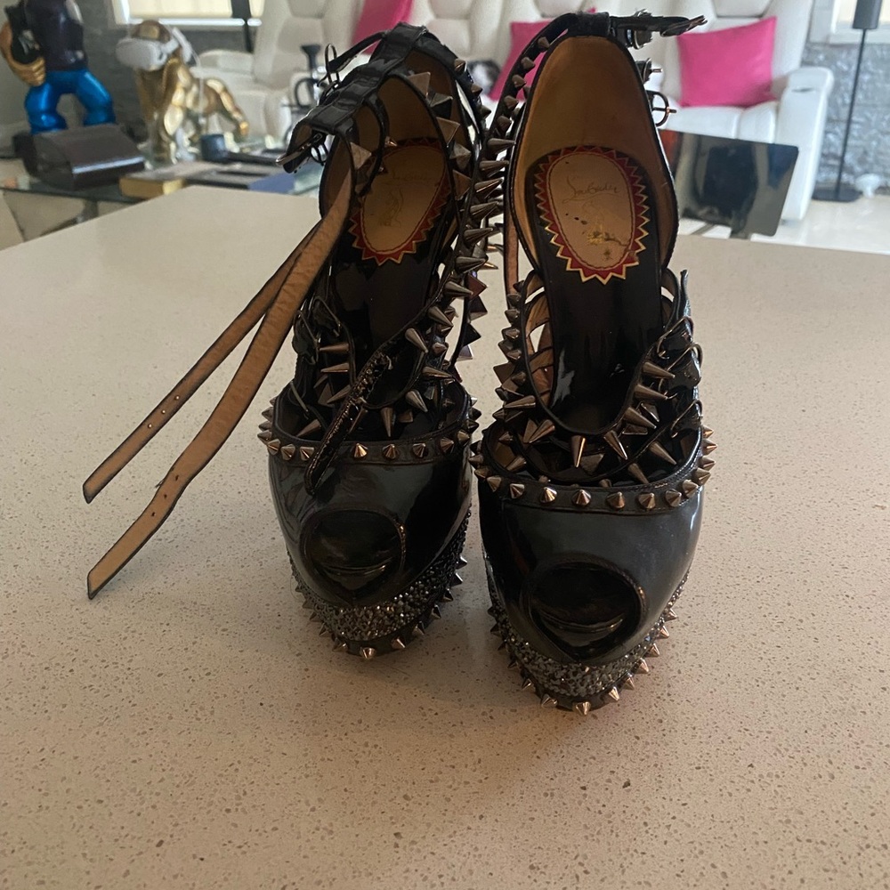 Black Spiked Heels